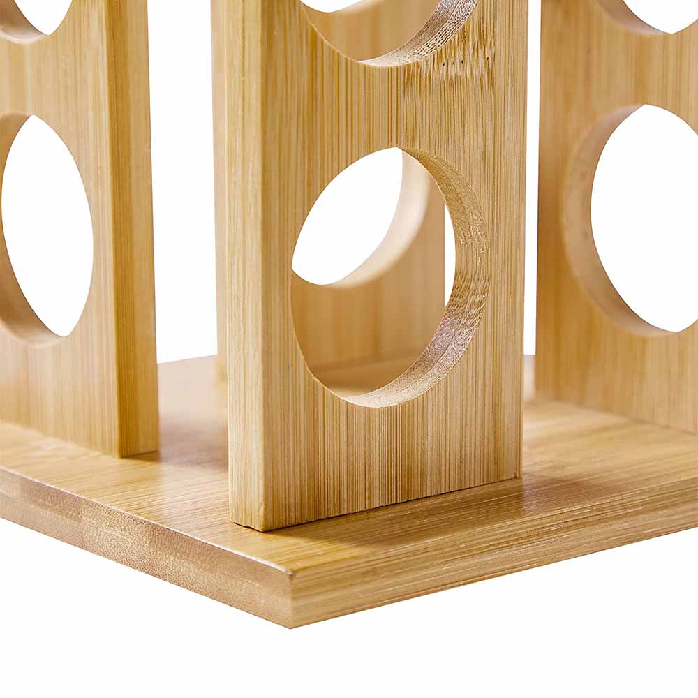 Étagère à épices en bambou, 16 pièces